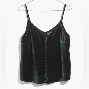 Madewell Dark Gray Velvet Cami ~ 2
